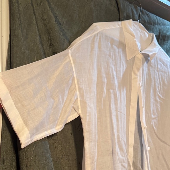 Lafayette 148 New York White Button Down Shirt - Picture 3 of 9